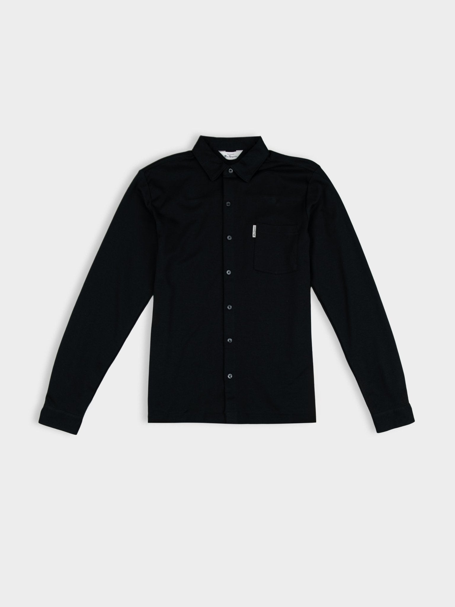 princess polly baby blue dress Men's Black Knitwear Button Shirt With Collar ZG5754 L main image 0