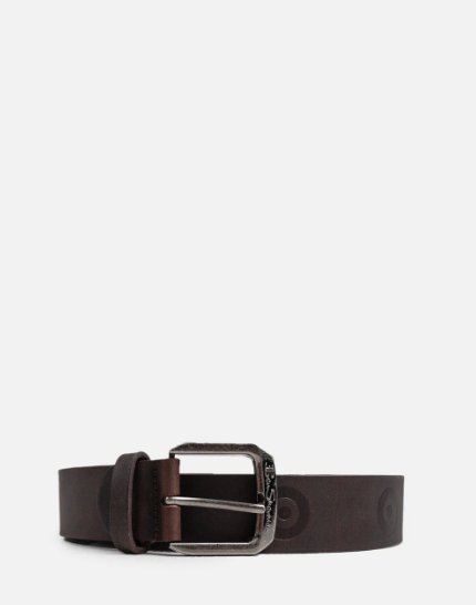Target Embossed Belt (Leather) - Brown