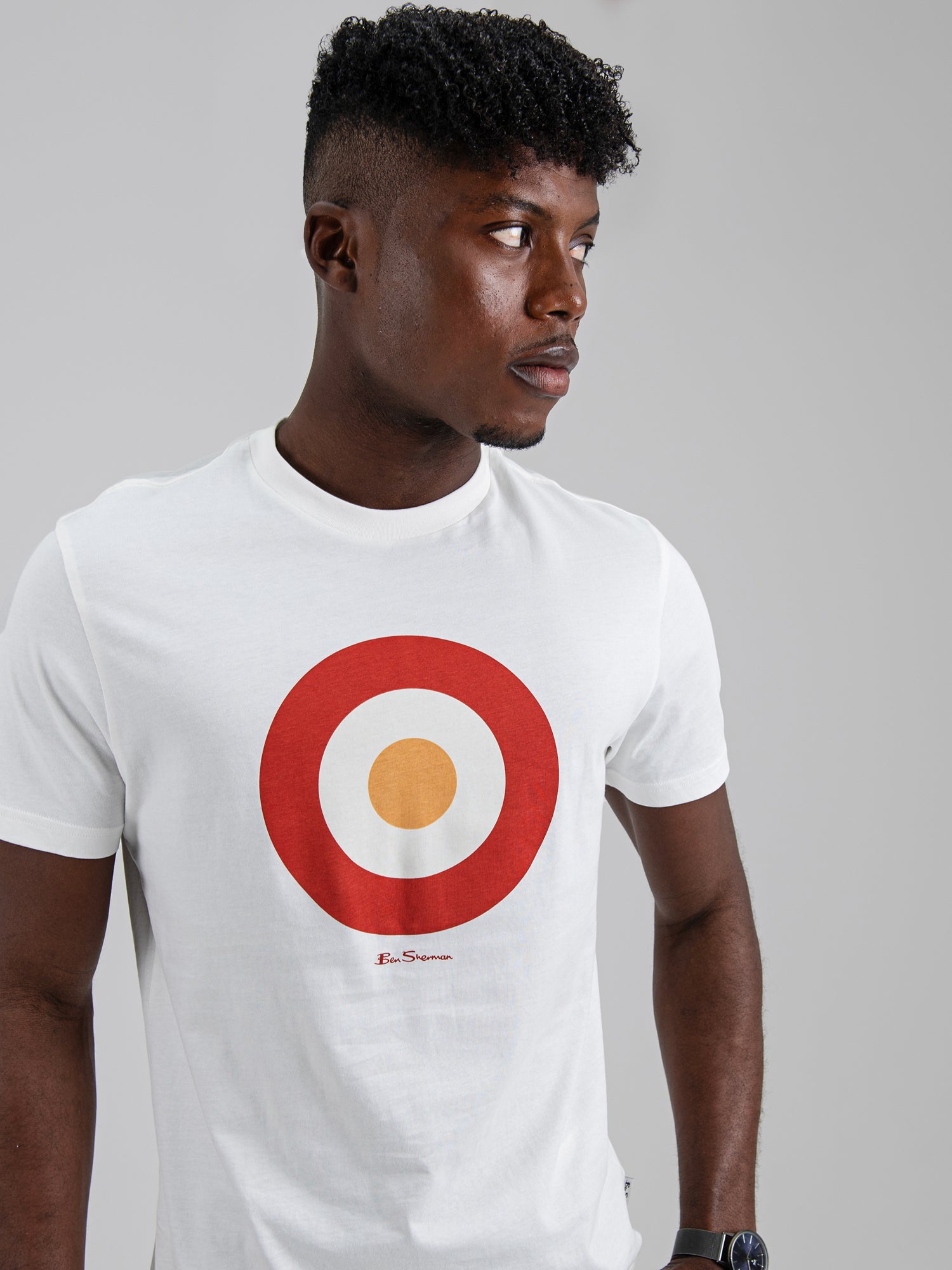 Target Tee - Ivory/Red