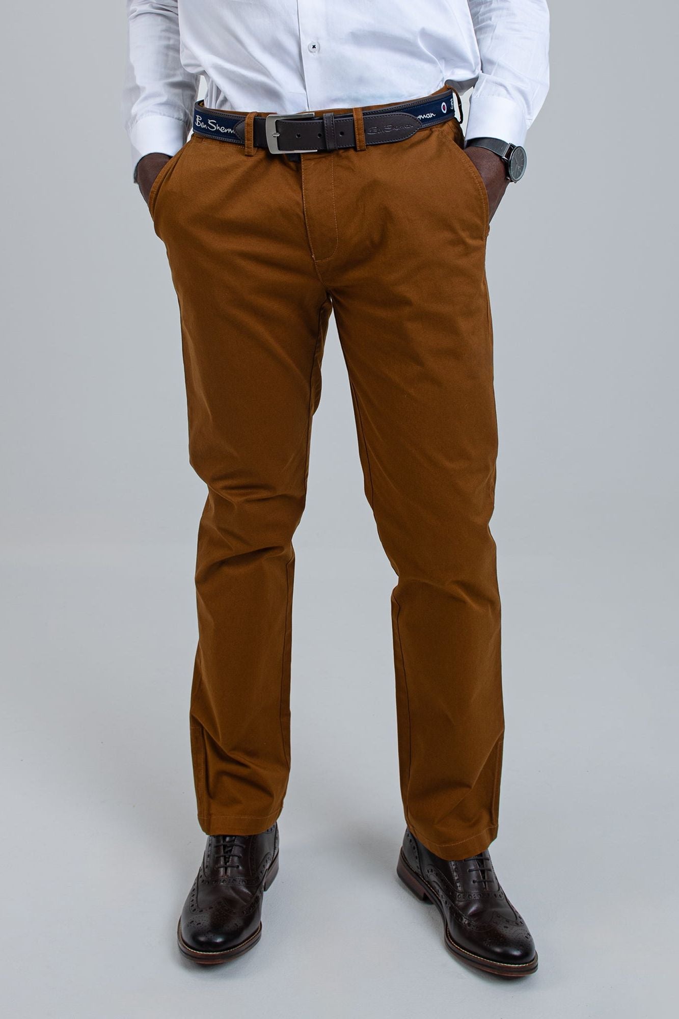Ben Sherman Slim Stretch Chino - Utility Brown | Men's Chino Pants