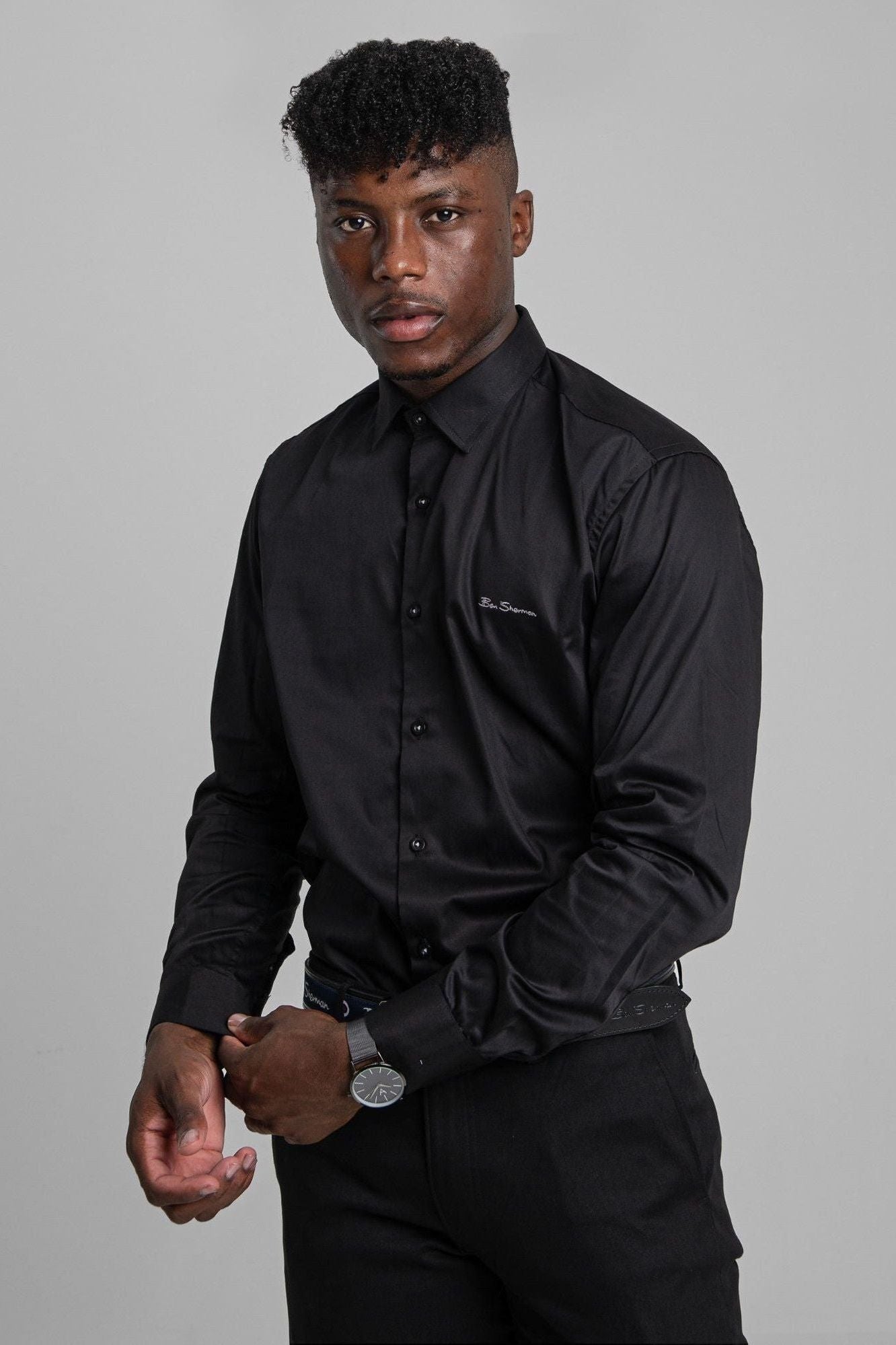 Ben Shirt Slim Fit - Black