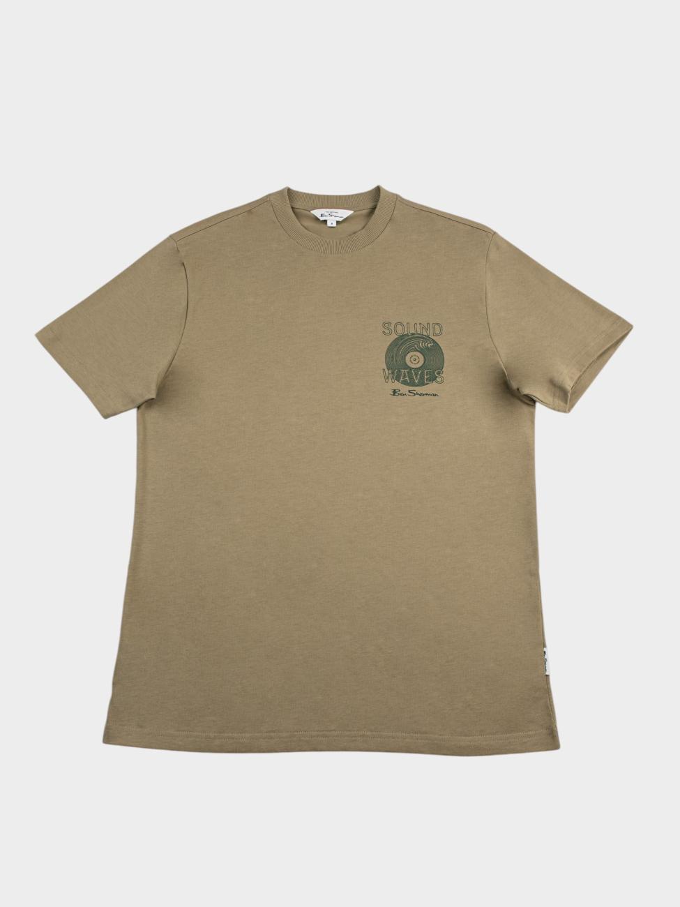 Oceans Record Tee - Olive Night