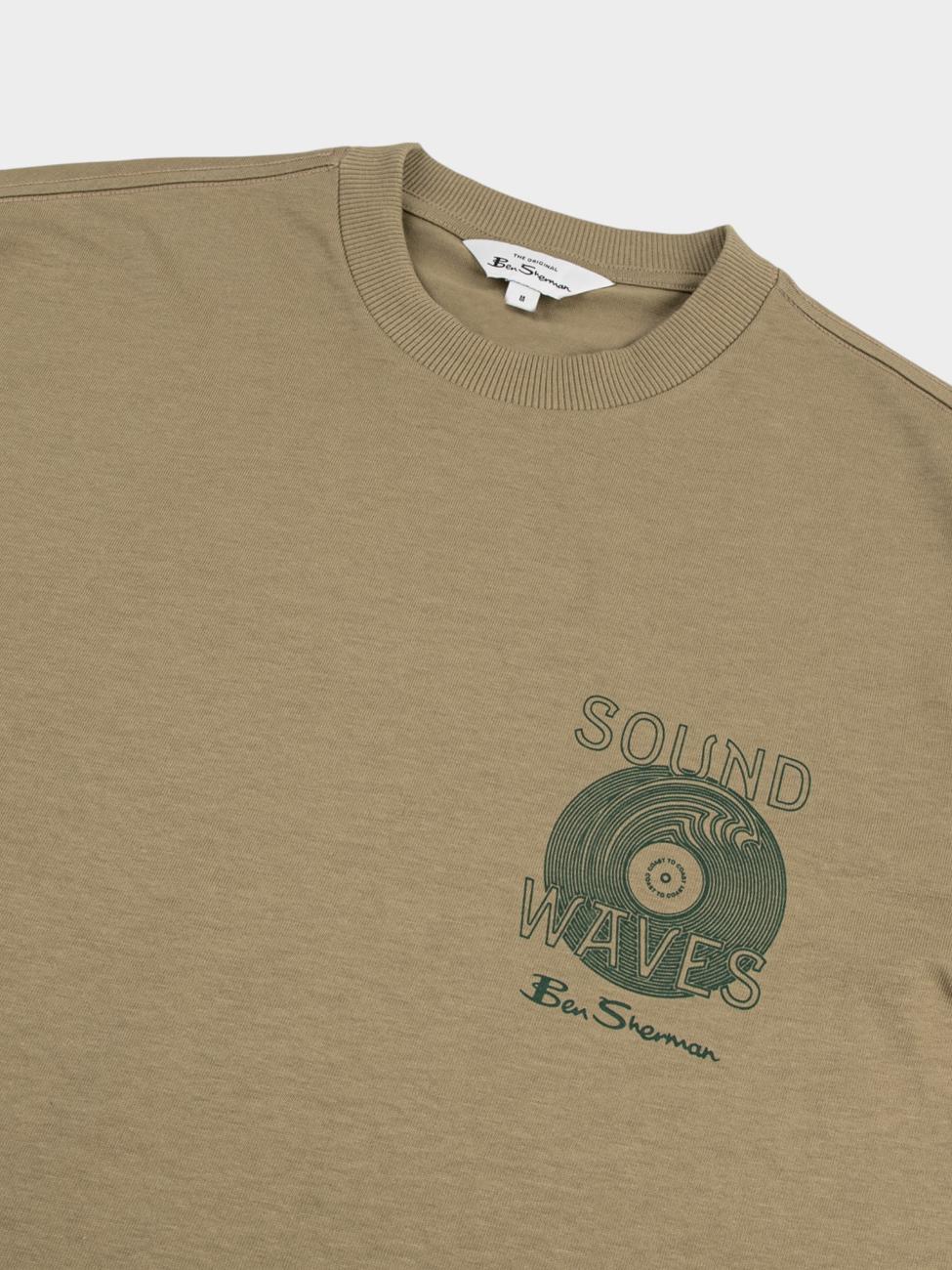Oceans Record Tee - Olive Night