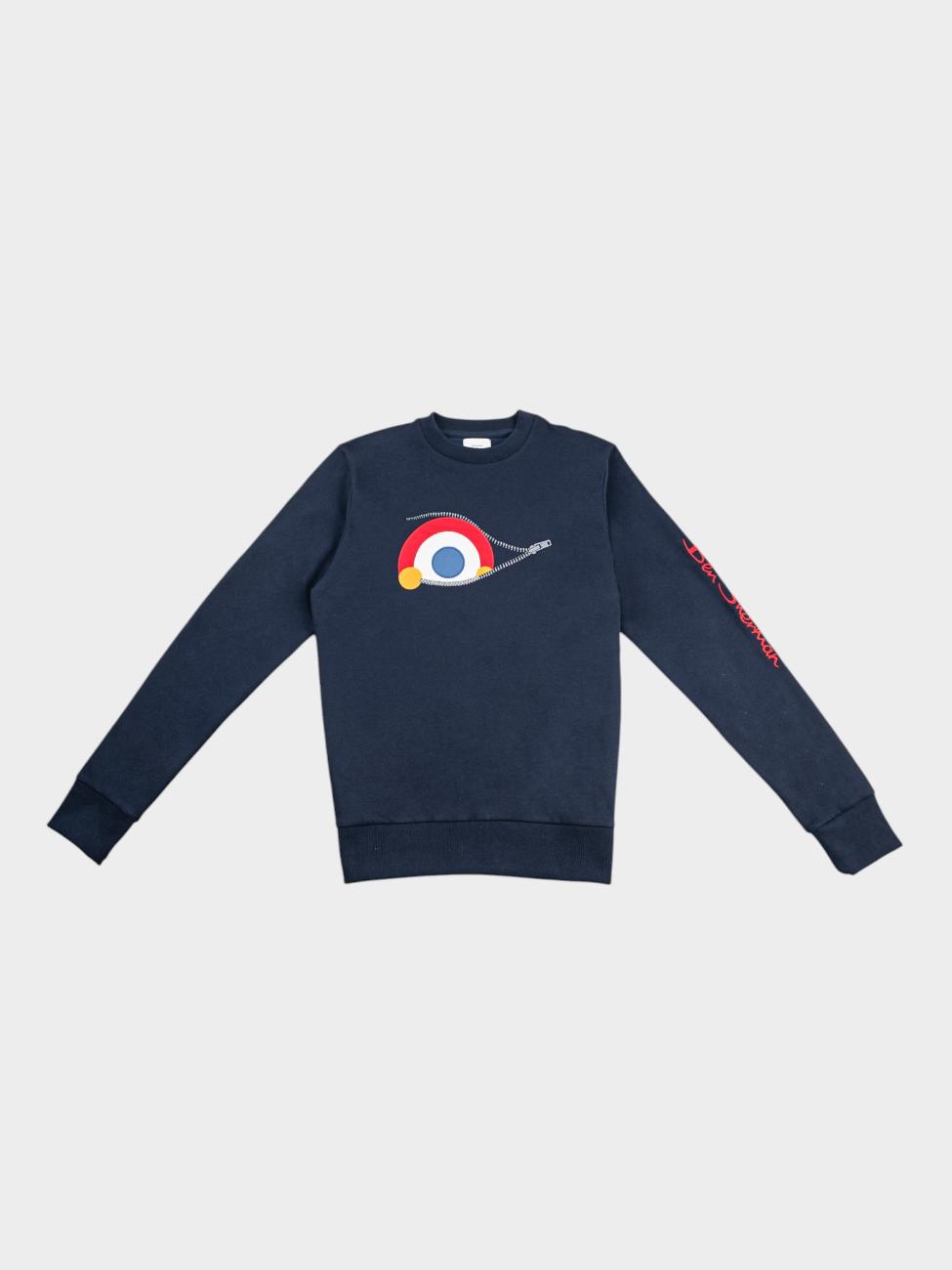 Sneaky Target Crew Sweater - Navy