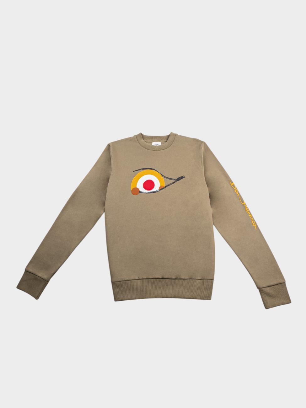 Sneaky Target Crew Sweater - Olive Night