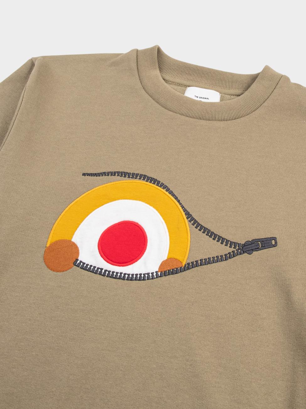 Sneaky Target Crew Sweater - Olive Night