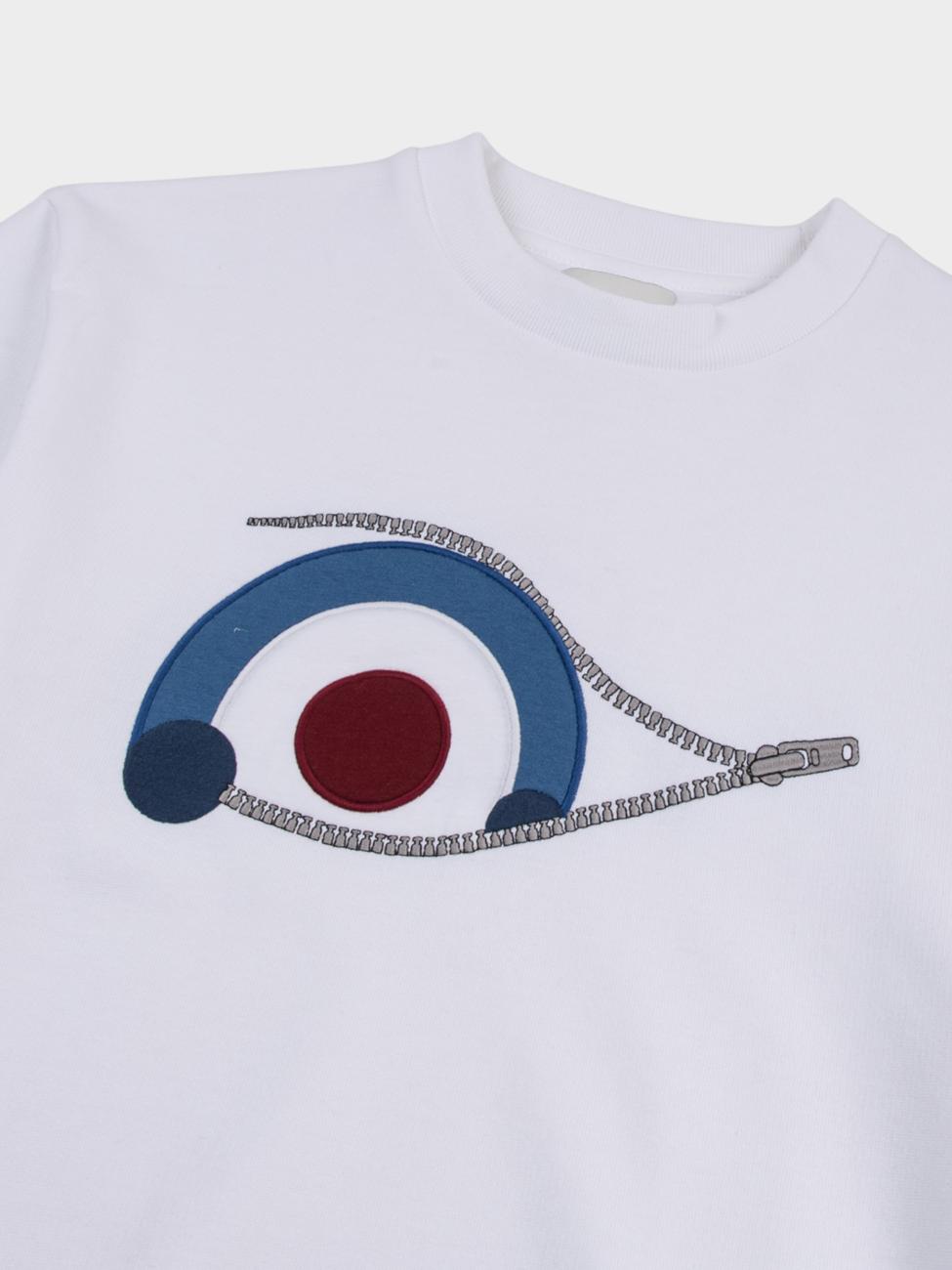 Sneaky Target Crew Sweater - White