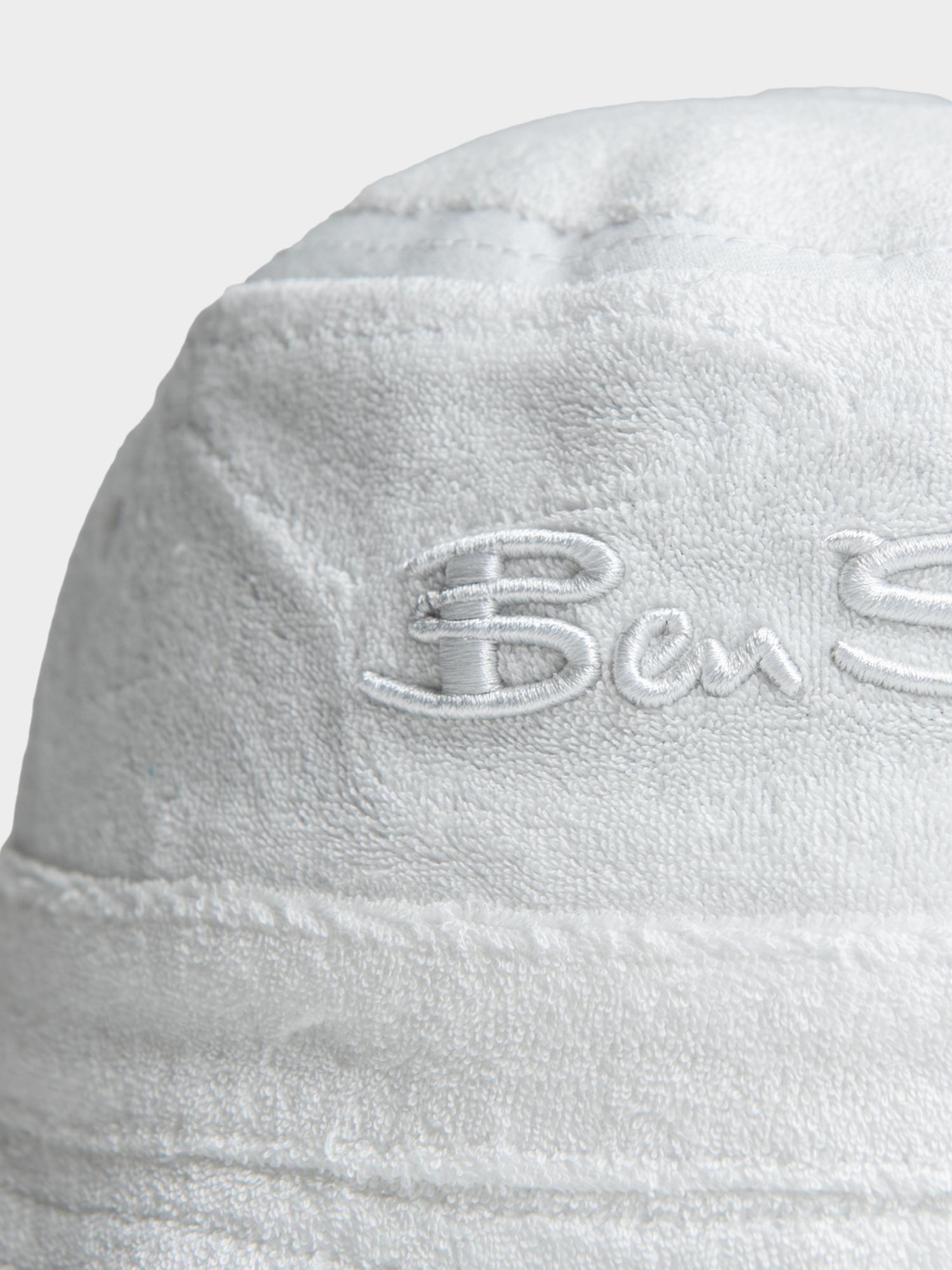 TARGET TOWELLING BUCKET HAT - White