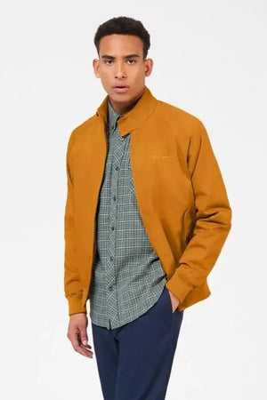 Ben Sherman Men's Mustard Signature Harrington Jacket - Front View
