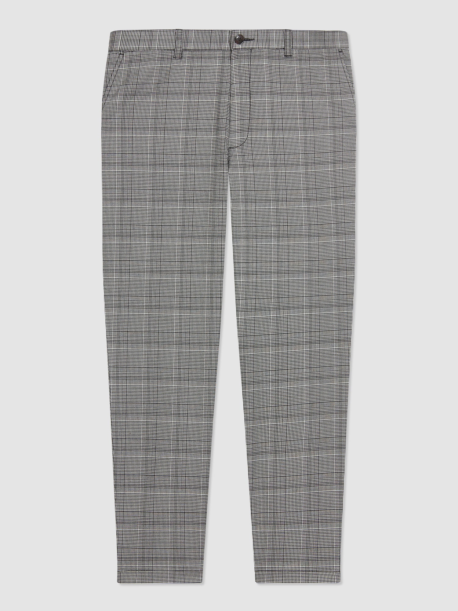 Heritage Check Slim Taper Trouser (Relaxed Fit) - Black