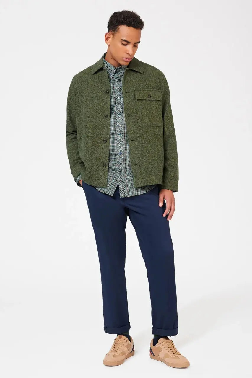 SIGNATURE CASUAL COTTON JACKET - KHAKI
