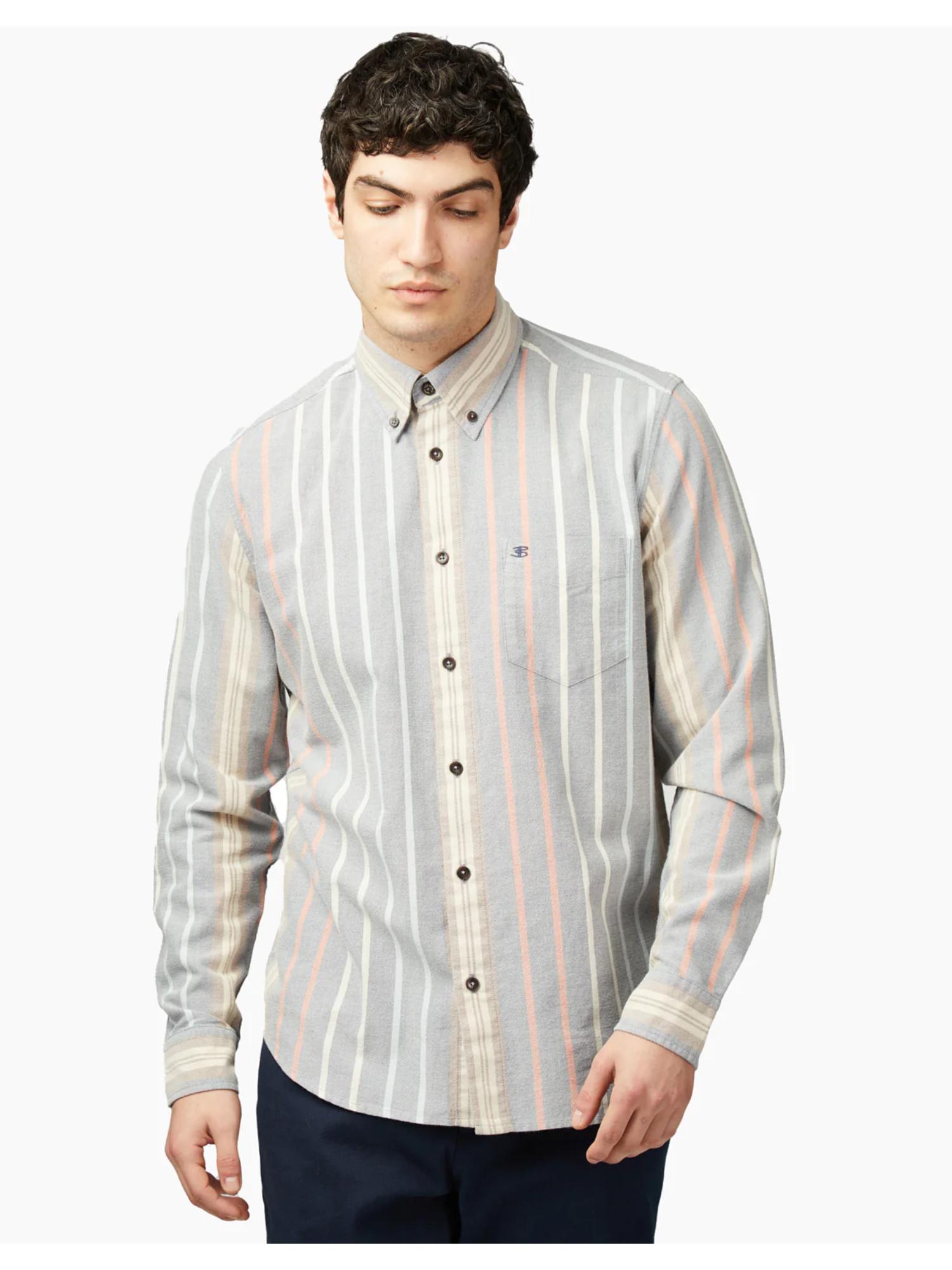 Stripe Oxford Long Sleeve - Mood Indigo