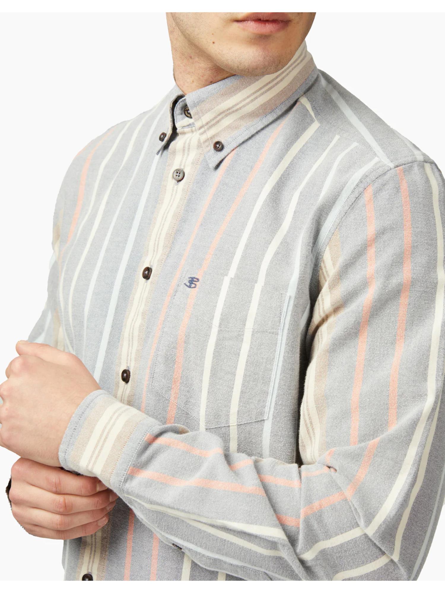Stripe Oxford Long Sleeve - Mood Indigo