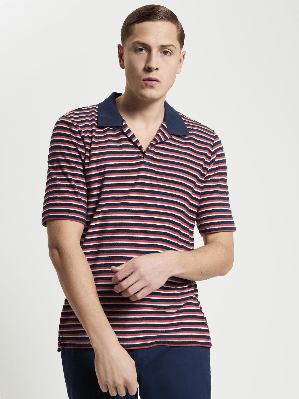 LOOPBACK STRIPE POLO SS