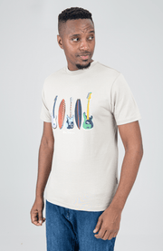 Surf and Guitar Tee - Sustained Grey