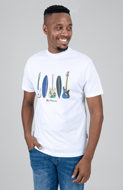 Surf and Guitar Tee - White