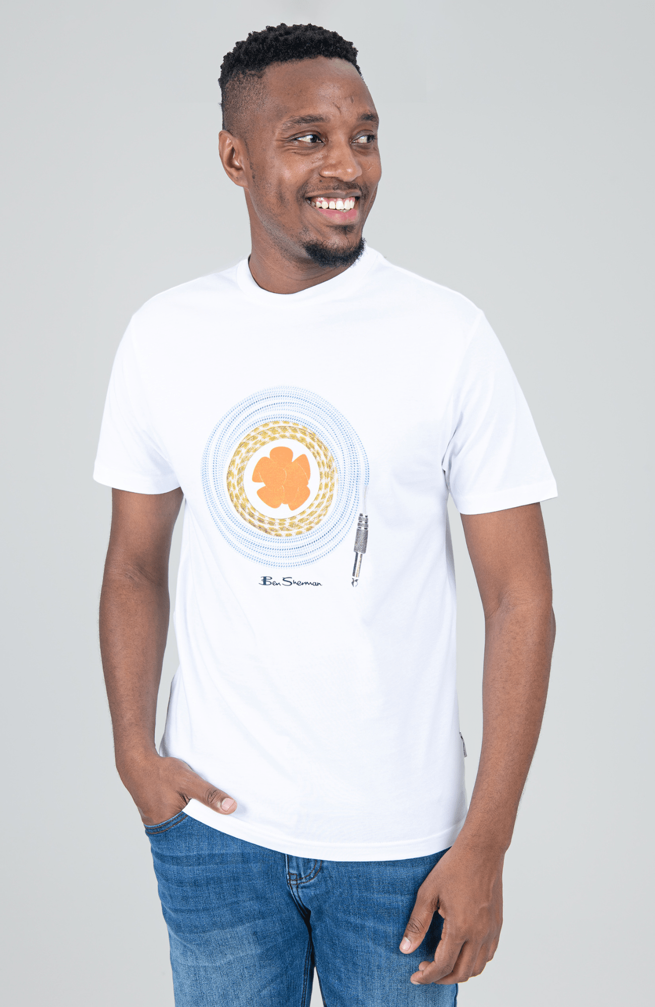 Guitar Lead Target Tee - White
