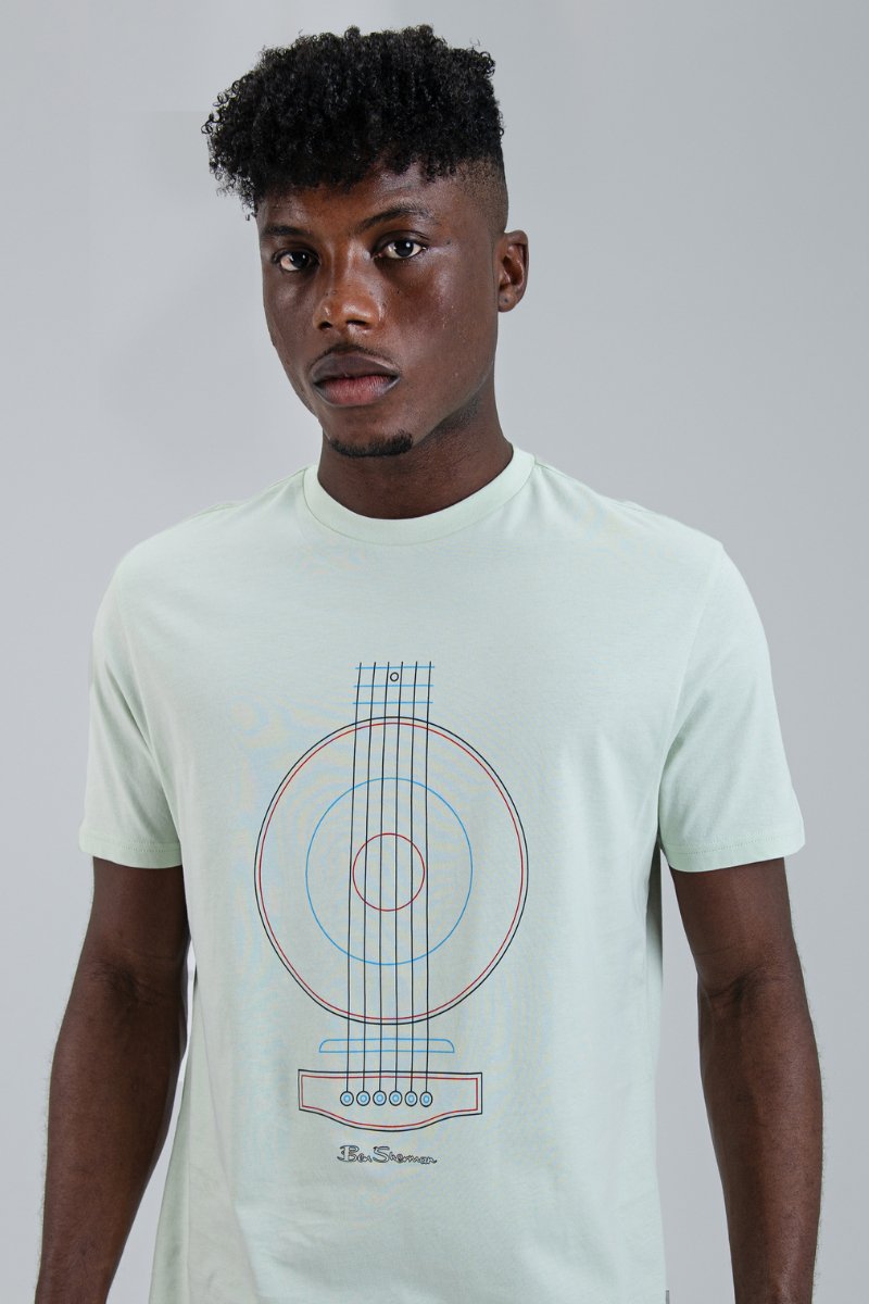 Linear Guitar Tee - Pistachio