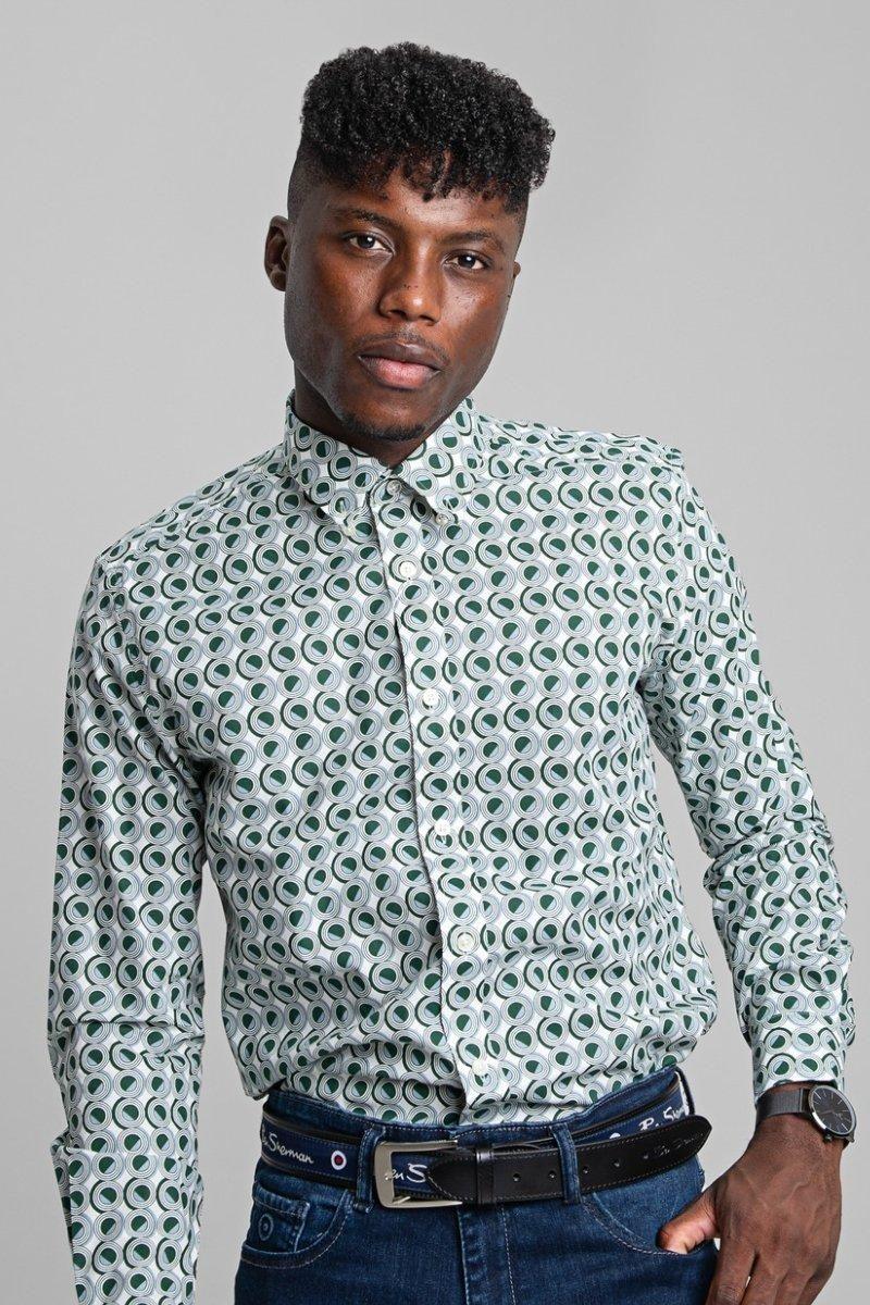 Retro Geo Shirt -  Green