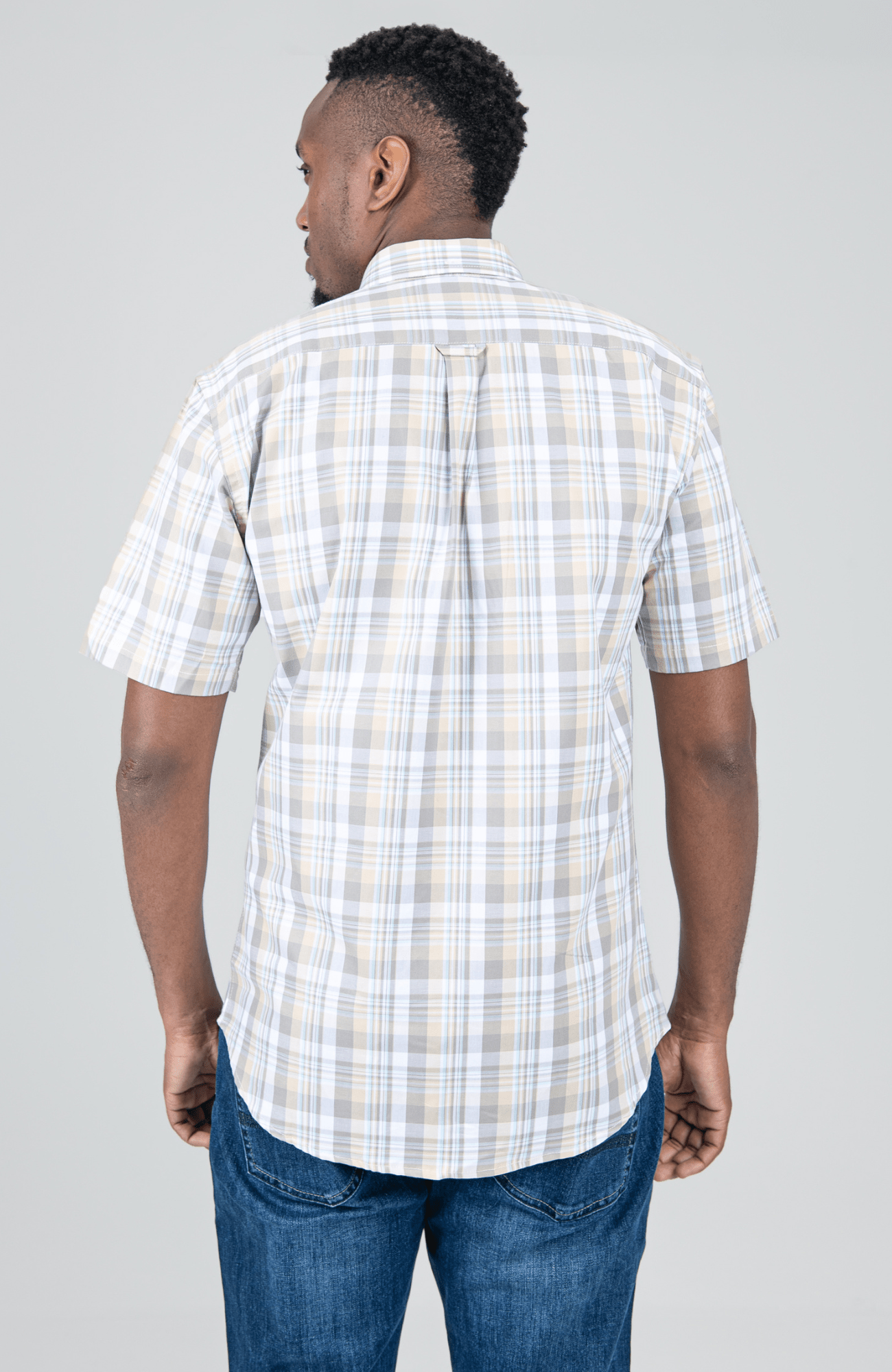 Check Short Sleeve Shirt - Beige