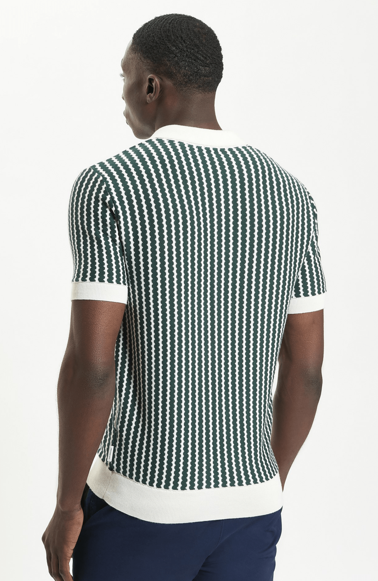 Vertical Wave Knitted Polo
