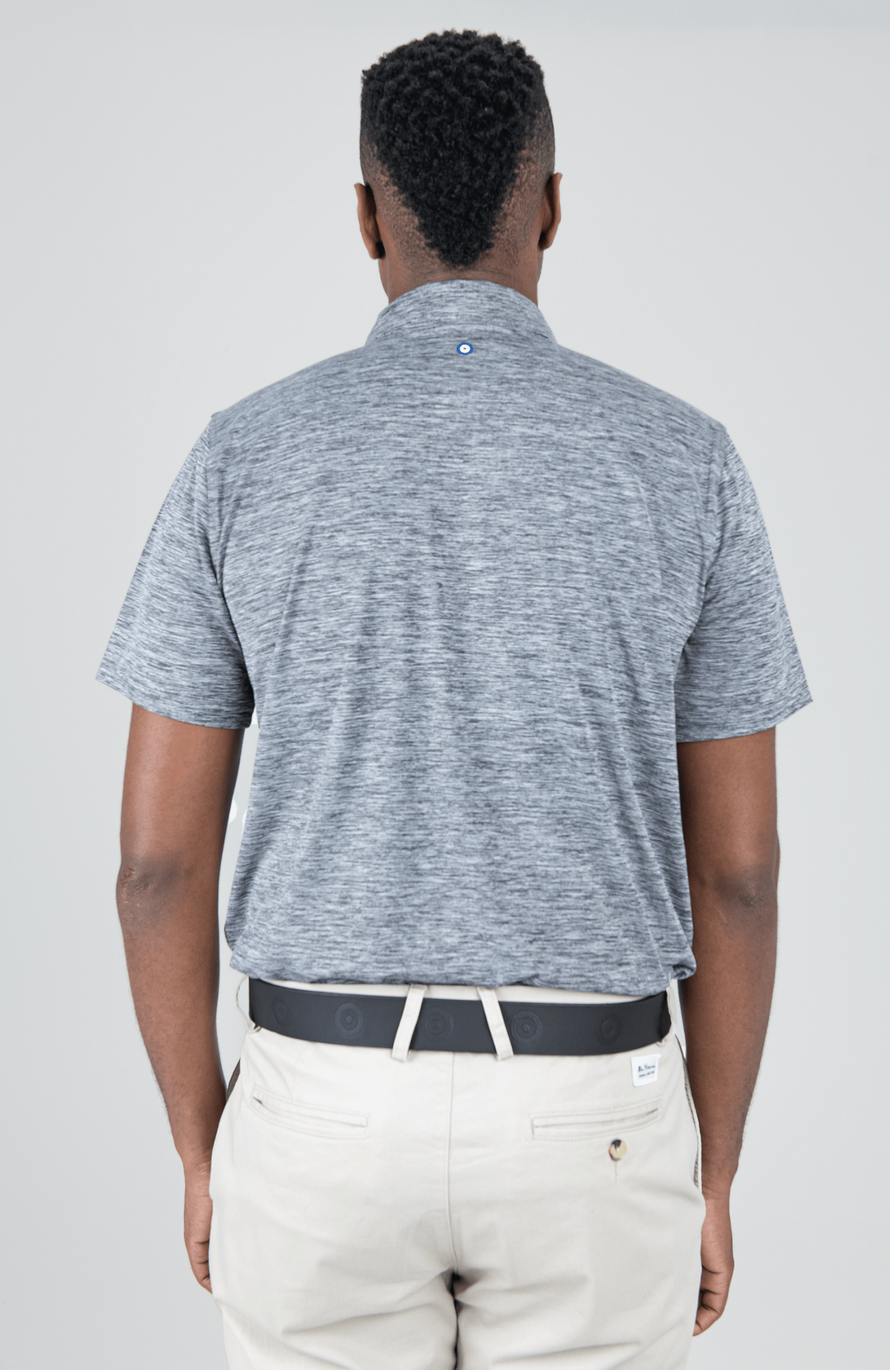 Heather Polo SS Sports Fit - Charcoal
