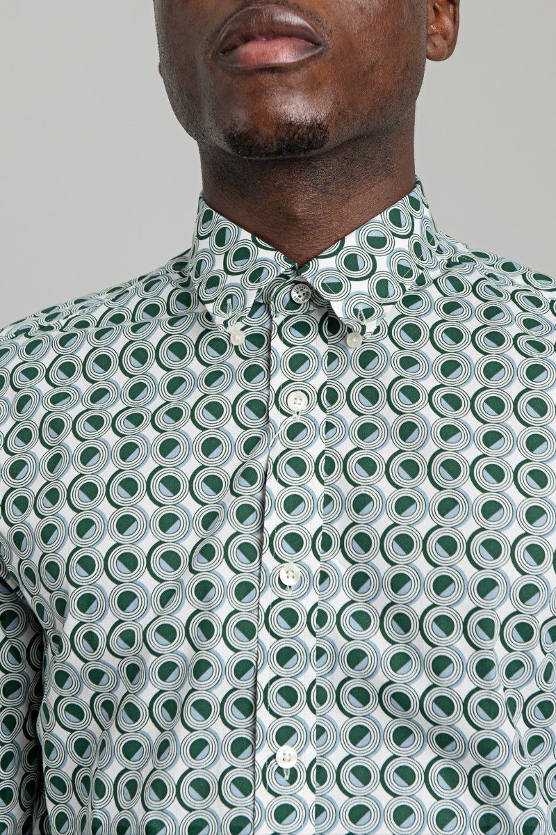 Retro Geo Shirt -  Green