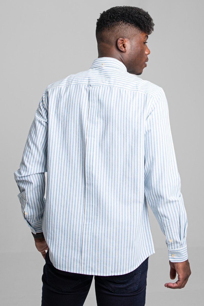 Ben Sherman Men's Recycled Oxford Stripe Shirt | Blue | Classic