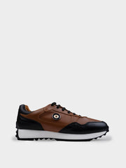 ARTHUR LEATHER SNEAKER - TAN / BLACK