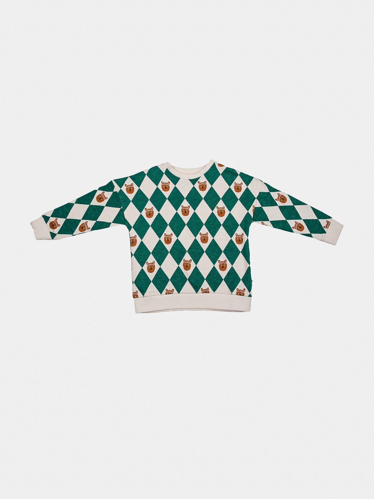 SPORTY BEAR ALL OVER PRINT CREW SWEAT