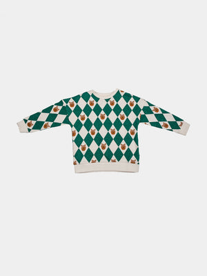 SPORTY BEAR ALL OVER PRINT CREW SWEAT