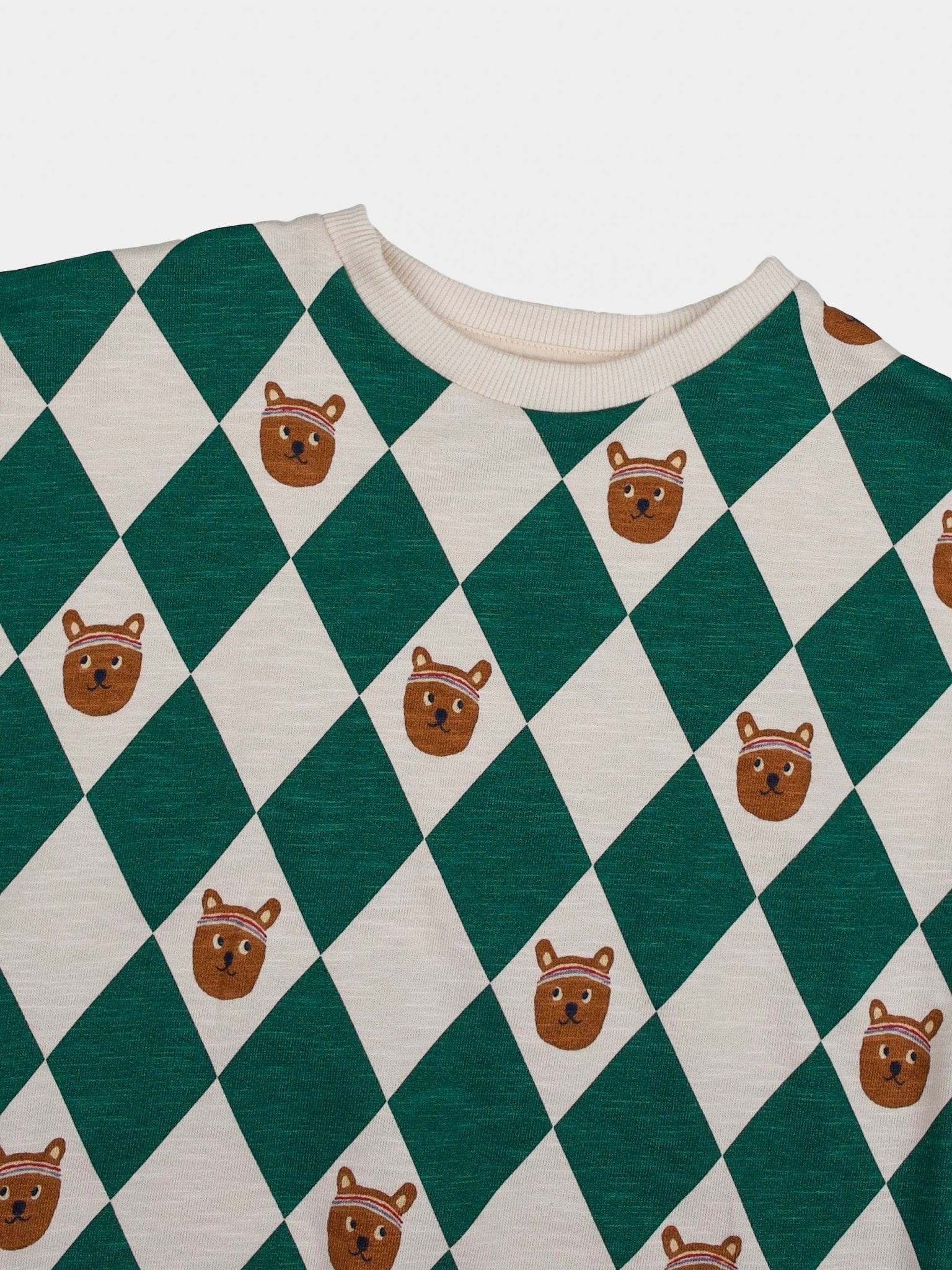 SPORTY BEAR ALL OVER PRINT CREW SWEAT