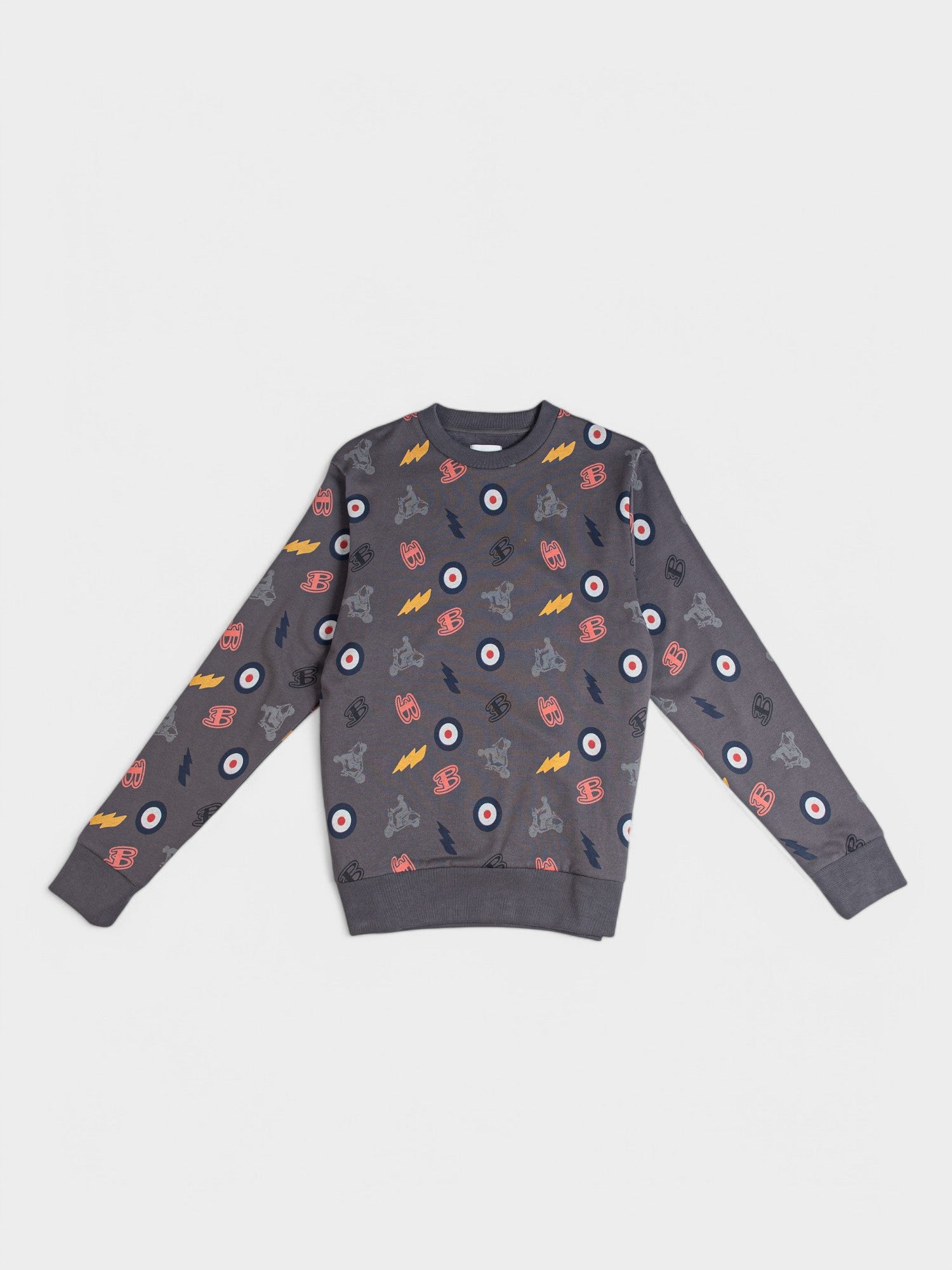Ben Sherman All-Over Print Crew Sweater | Charcoal – Ben Sherman