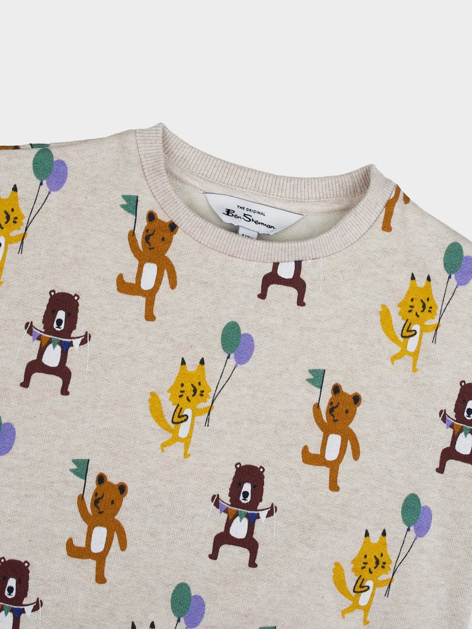 KIDS FOREST FRIENDS ALL OVER PRINT CREW SWEAT