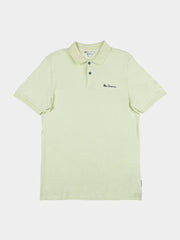 Ben Sherman Lime Cream Green Polo Shirt – Men's Short Sleeve Cotton Piqué Polo