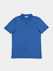 Ben Sherman Ben Polo in Scotsdale Blue - men's short sleeve cotton piqué polo shirt, front view