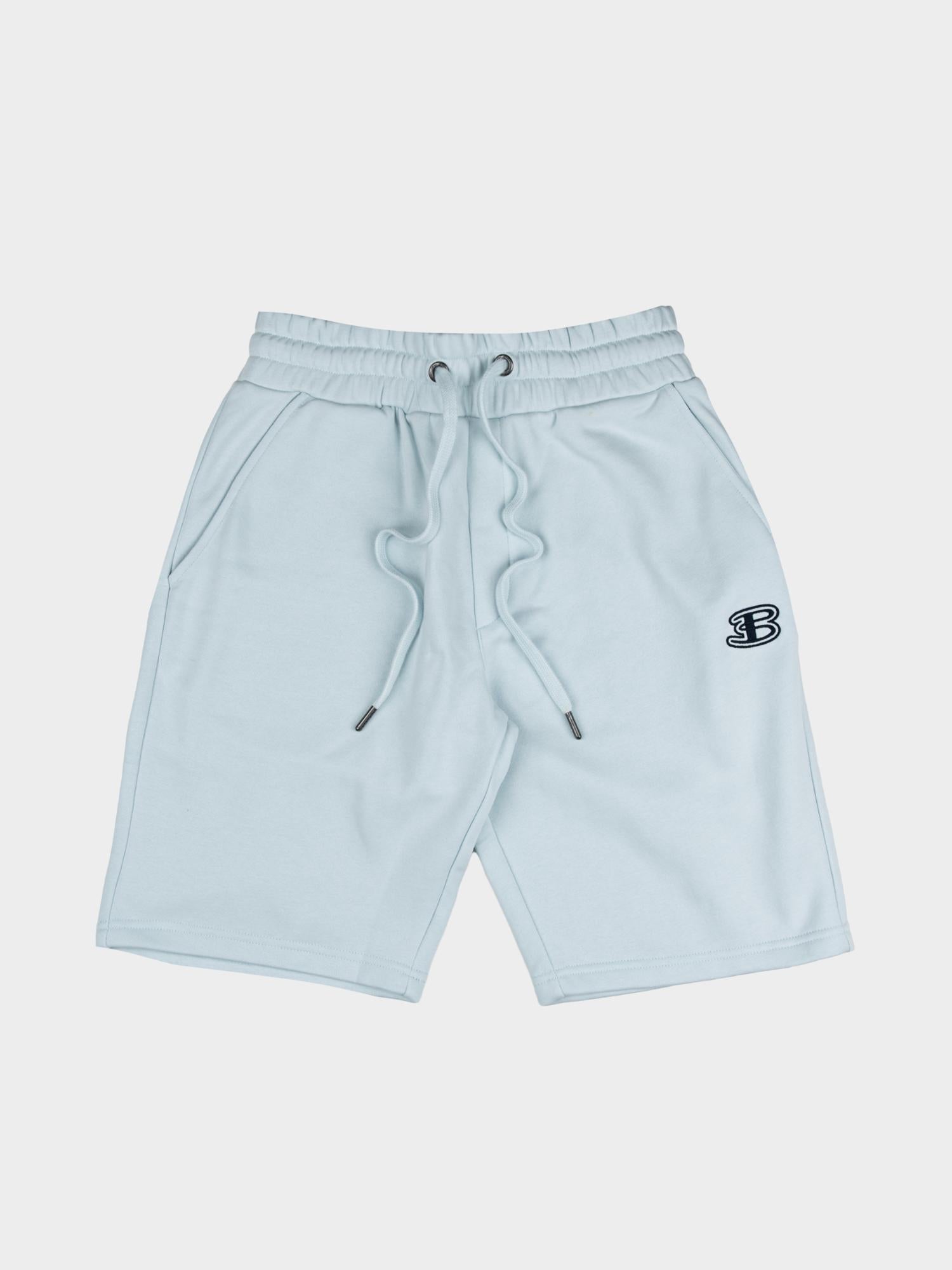 B Fleece Jog Shorts - Blue
