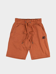 B Fleece Jog Shorts - Brown