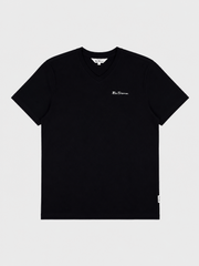 ESSENTIAL V NECK SHORT SLEEVE T-SHIRT - BLACK