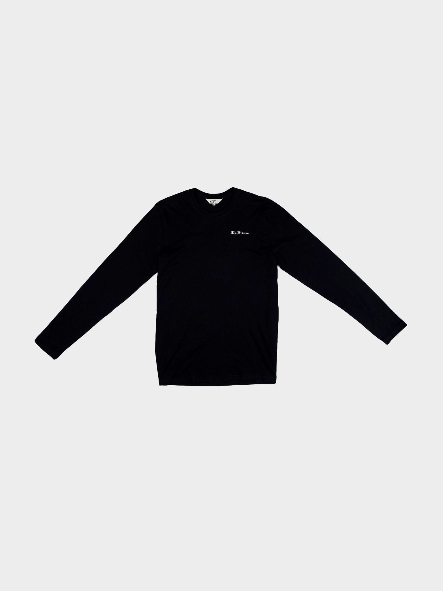 ESSENTIAL CREW NECK LONG SLEEVE T-SHIRT - BLACK