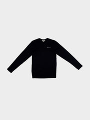 ESSENTIAL CREW NECK LONG SLEEVE T-SHIRT - BLACK