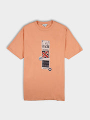 Brit Pop Throwback Tee Shirt - Coral Sand
