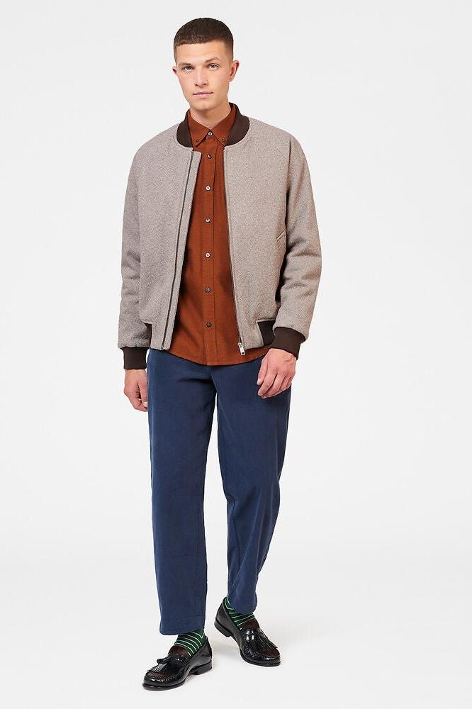 HERITAGE BOMBER JACKET - BROWN
