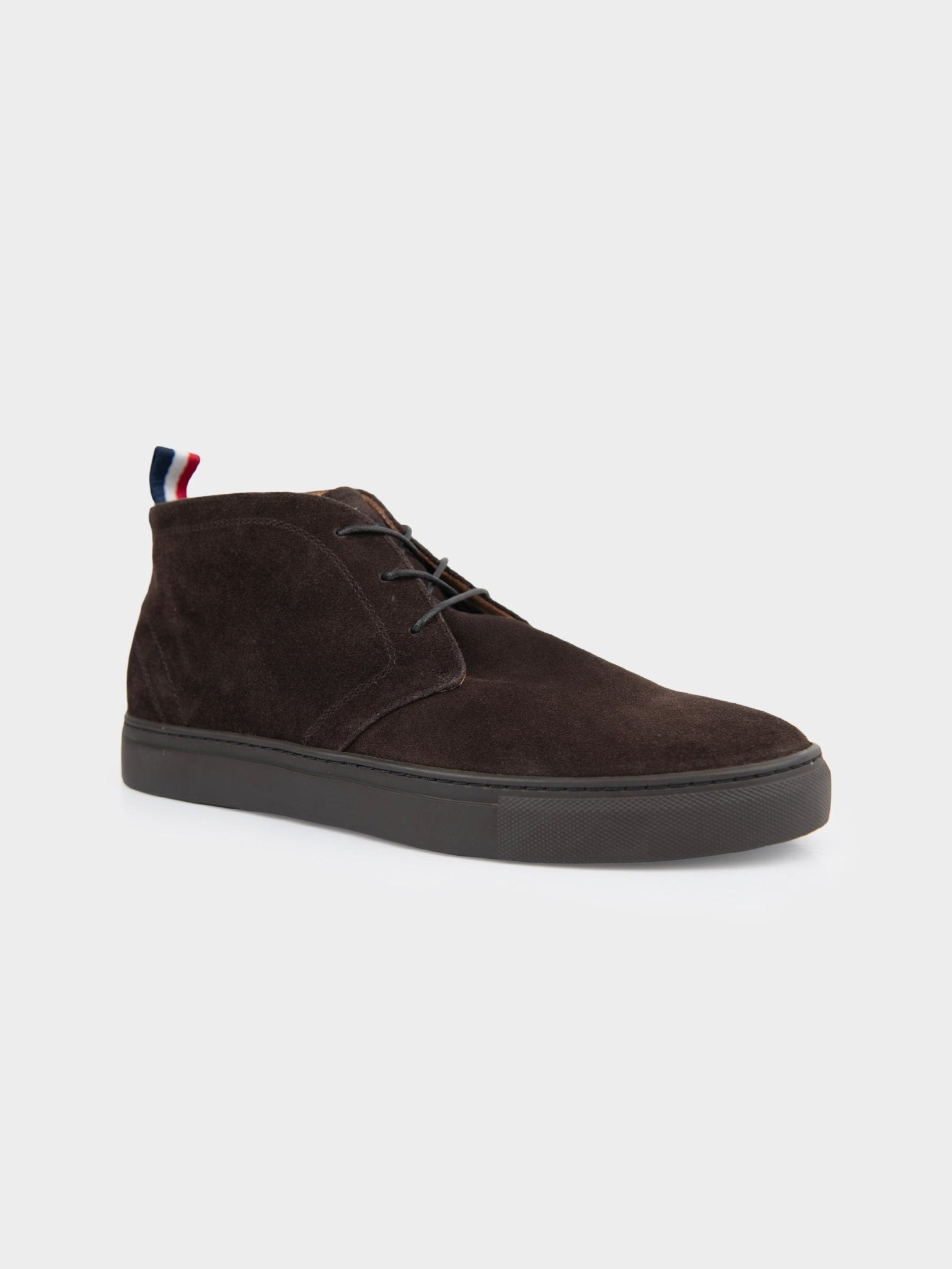 Ben Sherman Sugarman suede chukka boot in brown, front three-quarter angle view