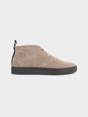 Ben Sherman Sugarman suede chukka boot in taupe, side profile view