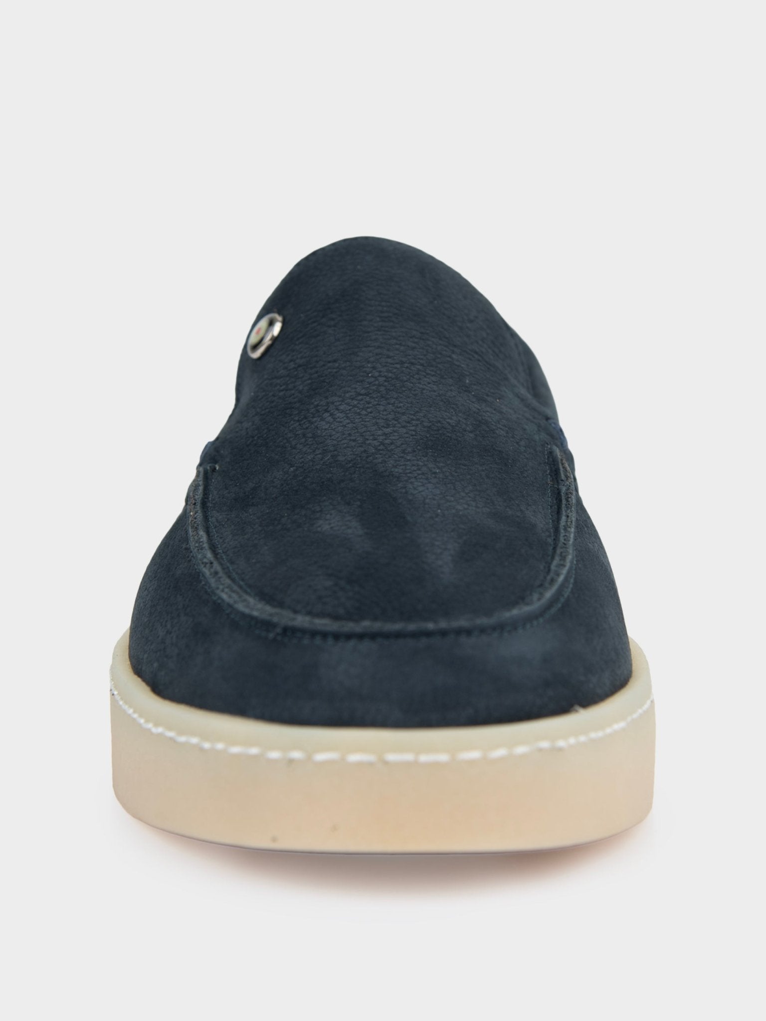 Ben Sherman William navy suede slip-on loafer – front-on view
