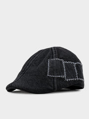 Ben Sherman Denim Dixie Cap in Black with stitched panel detailing and heritage silhouette