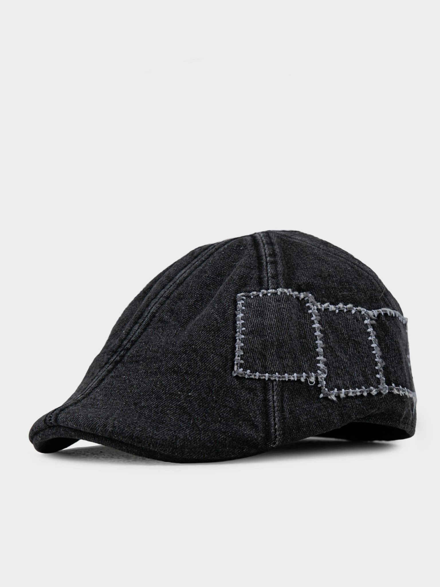 Ben Sherman Denim Dixie Cap in Black with stitched panel detailing and heritage silhouette
