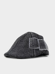 Ben Sherman Denim Dixie Cap in Charcoal with stitched panel detailing and heritage silhouette