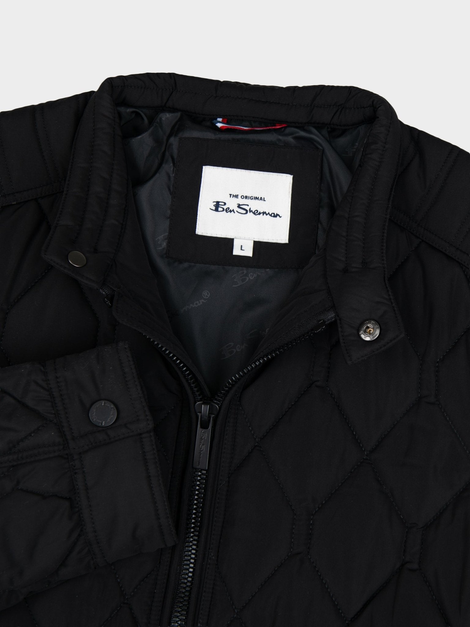 Quilted Bomber Jacket - Black